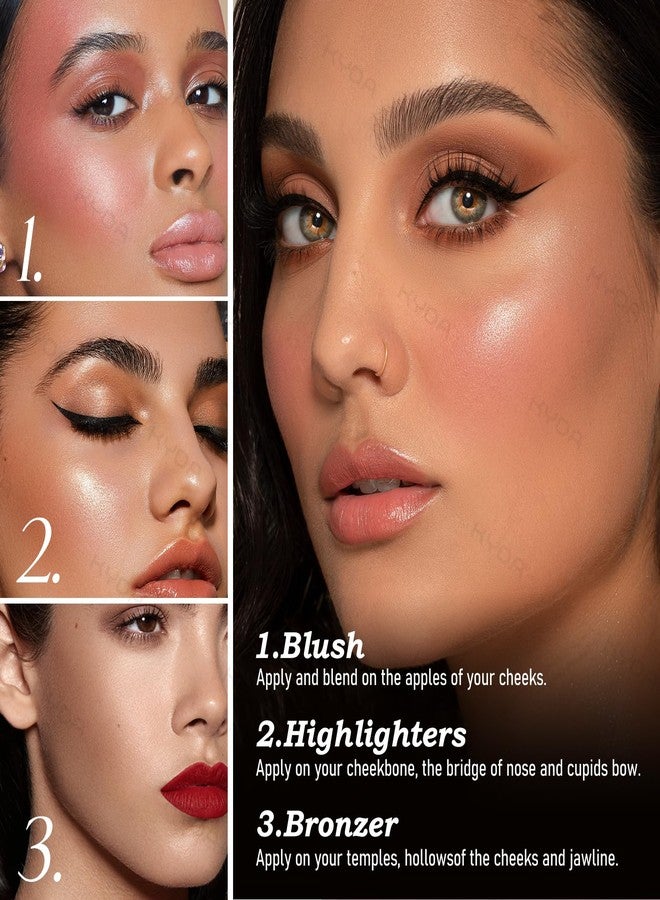 كيدا باليت مكياج KYDA Best Of The Baked، باليت كاملة الحجم تحتوي على 10 ألوان، تتضمن 2 برونزر، 2 أحمر خدود، 2 هايلايتر، و4 ظلال عيون، مكياج سهل الحمل، غني بالأصباغ، يدوم طويلاً. - Image 4